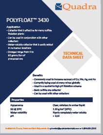 Polyfloat 3430技术数据表来自Quadra Mining