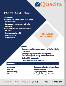 Polyfloat 4320技术数据表来自Quadra Mining