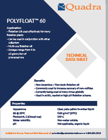 Polyfloat 60技术数据表来自Quadra Mining
