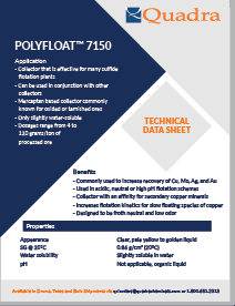 Polyfloat 7150技术数据表来自Quadra Mining